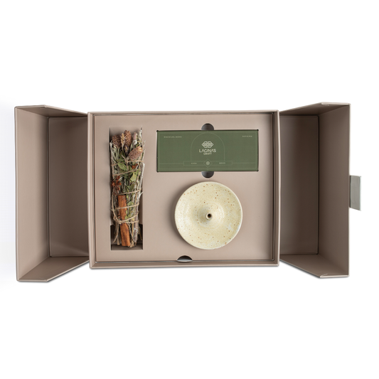 Kayra El Yapımı Bej Tütsülük Seti | Toprak || Kapadokya